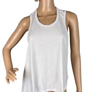 Frank & Eileen tee lab Womens Muscle Tee Hi Low Hem Vintage White Size XS NWOT